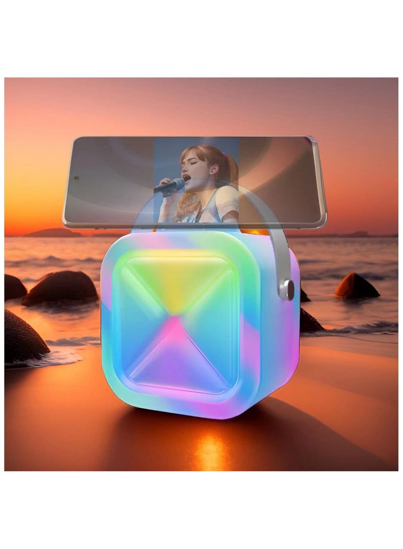 أيرمز جهاز كاريوكي لاسلكي Airmez J20 للأطفال والكبار، مكبر صوت بلوتوث محمول مع أضواء LED، وميكروفون لاسلكي واحد - بألوان متنوعة - Image 3